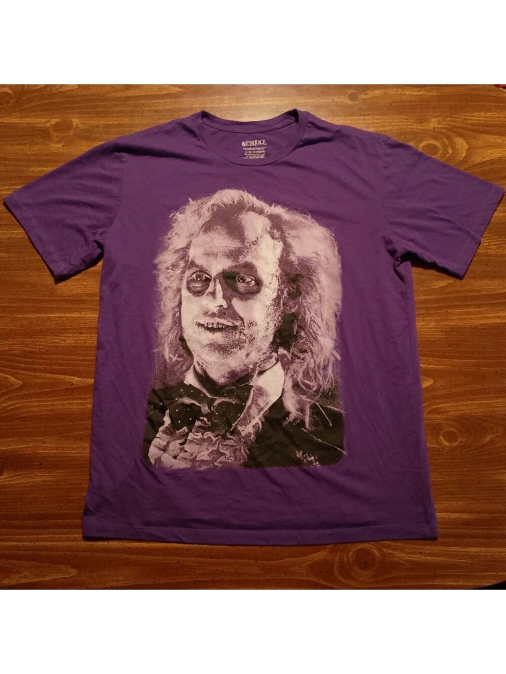 Beetlejuice T-shirt - Large // Movie Funny Graphic tee shirt purple comedy